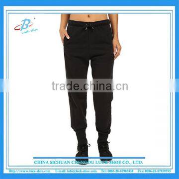 Women cotton black soft leisure pants jogger