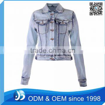 Custom Made Ice Washed Crop Denim Vest