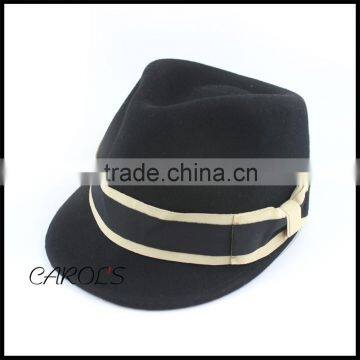 black riding wool felt hat, new style popular fedora hats