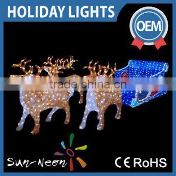 2016 Led Fancy Light Deer Motif Light 3d For Christmas