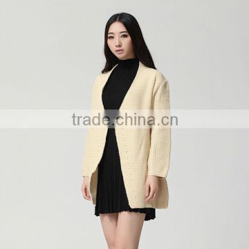 ladies sweater long sleeve cream wholesale fashion style