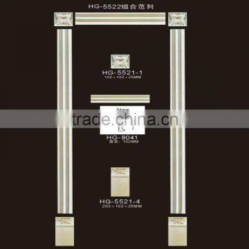 high density and factory peice polyurethane decoration moulding/pu polyurethane door collection mathias/pu door trim