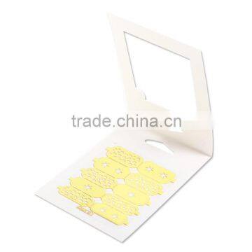 Best Selling yellow paper card stencil 10 tips nail sticker