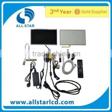 10.1inch TFT touch screen with HDMII VGA DVI driver board with OSD keypad with adapter