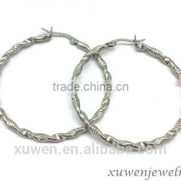 Twisted Circle Wire Stainless Steel Earrings for Young Women photo-2