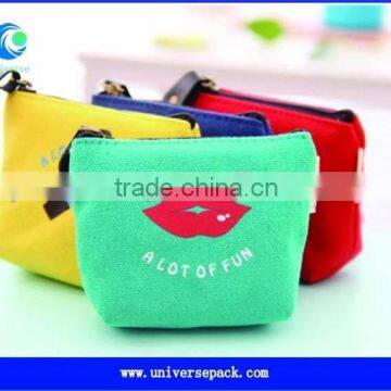 Promotional zippered canvas toiletry bag