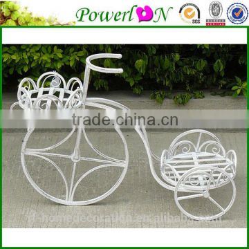 Antique Wrought Iron Bicycle Flower Pots