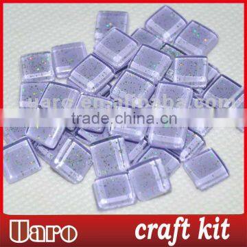 DIY Material 3/8"x3/8" Glitter Glass Mosaic Tile