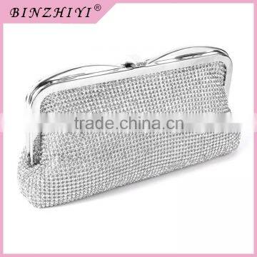 Metal Frame Designer Patterns Women Crystal Clutch Bags