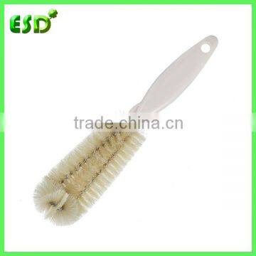 ESD Short Handle Boar Bristle Curve Cup and Bottle Cleaner Brush