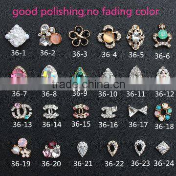 gold plating no fading color drop bow pearl big stone crown nail metal jewelry                        
                                                Quality Choice