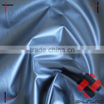 Waterproof Polyester Taffeta Shiny PU Silver Coated Fabric for Coat Down Jacket photo-3
