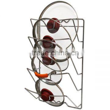 Chrome Kitchen Cabinet Wall Pot Lid Holder