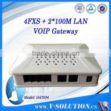 4 FXS Port VoIP Gateway with Fanless Design in Hot Sale