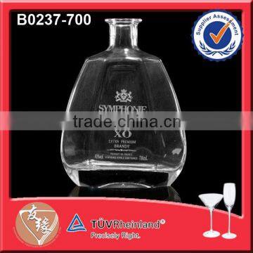 Super Flint Glass The Wine Bottle Brandy Xo 70CL