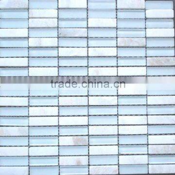 Glass mix stone decoration mosaic art tile
