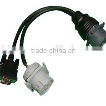 J1708 Y cable SAE J1708 Deutsch 6Pin male connector to Deutsch 6Pin Male +DB 9Pin male cable