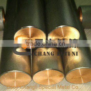 titanium clad copper for electron