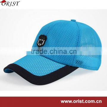 polyester quick dying mesh trucker cycling sports baseball cap with back plastic clousre