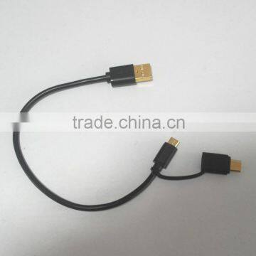 Micro USB Cable with USB C Reversible Connector for New Macbook 12 inch, ChromeBook Pixel