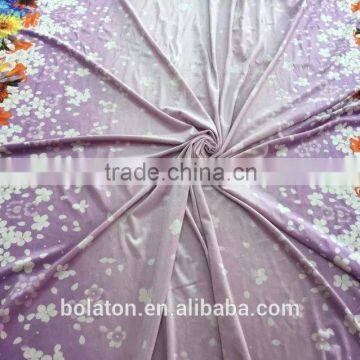 Poly and Spandex Fabrics Digital Printing Latest Design Korea Spun Velvet