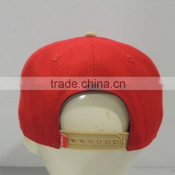 red 3D logo flat brim snapback hat