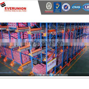 Top quality heavy duty radio shuttle pallet racking system