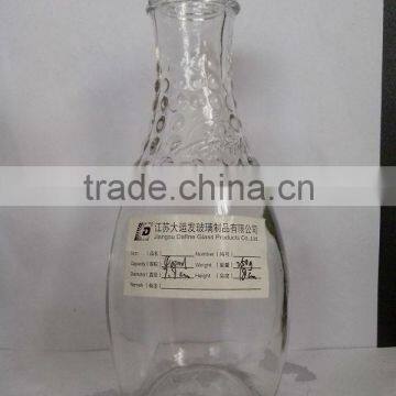 400ml transparent glass drinking bottle for juice