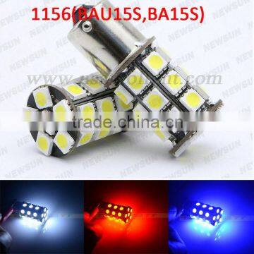 New car 2 X xenon white 1156 BA15S 27SMD car Leds light 5050 canbus auto turn signal reverse light Interior Packing Car Styling