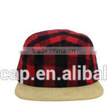 Cotton Fitted Embroidered Snapback 5 Panel Baseball Hat photo-3