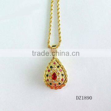 Wholesale egyptian gold jewelry faceted crystal glass pendant islam jewelry