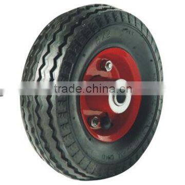 6x2 pneumatic rubber wheel for trolley/metal rim wheel/ air rubber tire