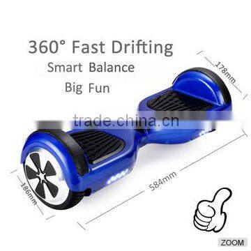 2015 Christmas big discount 2 wheel self balancing smart balance scooter