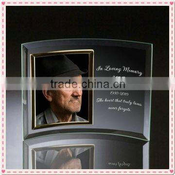 Wholesale Glass Curved Picture Frame For Grandfather Souvenir