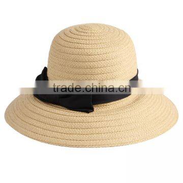 2016 hot sale ladies sun beach straw paper bucket hats