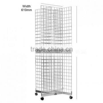High Quality Chrome Four Way Gridwall Mesh Stand photo-2
