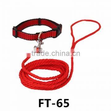 braided rope collar dog/cat-pet collar and leash-fabric pet collar FT-65