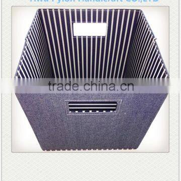 High quality foldable fabric storage box with handles