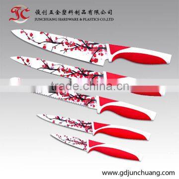 New product of royalty line red printing knife set