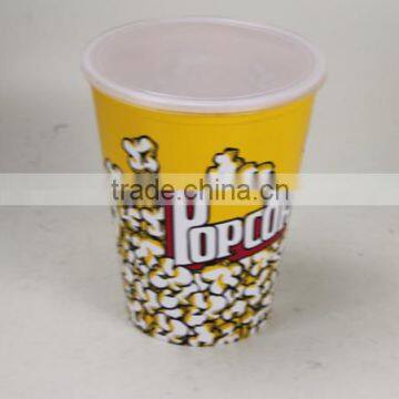 cheap plastic popcorn bucket with lid