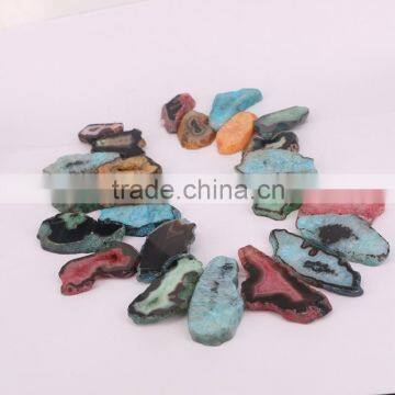 Multi Color Agate Stone Druzy Beads - Agate Connector Stones For Jewelry Making