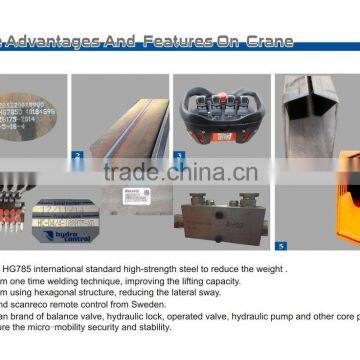 High Quality 80 Ton Knucle Boom Truck Mounted Crane for Sale,SQ1600ZB6