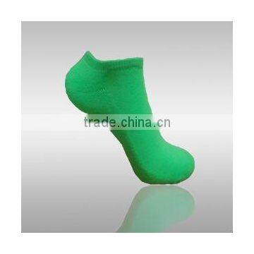 China wholesale cheap half terry cotton ankle socks green custom socks