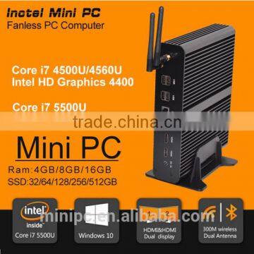 Intel NUC Fanless Computer Core i7 Win 8 intel atom gaming mini pc