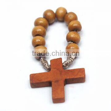 cheap catholic wooden finger rings with big cross