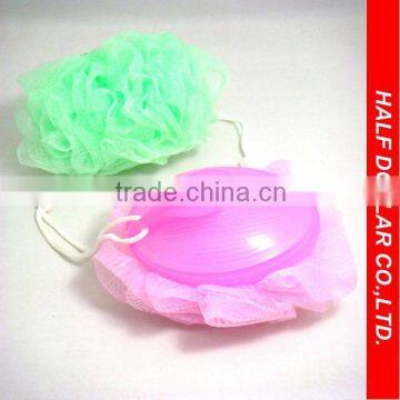 bath sponge with rope/bath net sponge ball/mesh bath sponge
