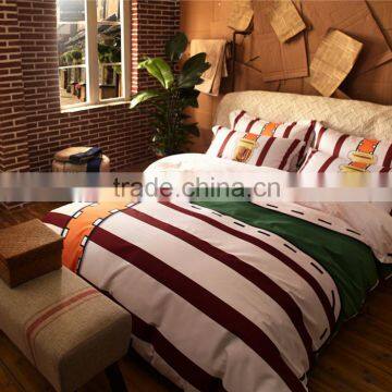 New fashionable stripe design 3 D100 % cotton wholesale 4 PCS bedding