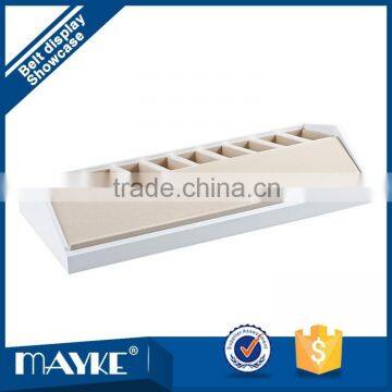 Unique Wooden 10-Grid Belt Display Stand photo-5