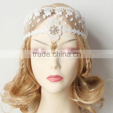 MYLOVE bridal hair accessory white lace jewelry design MLMJ17