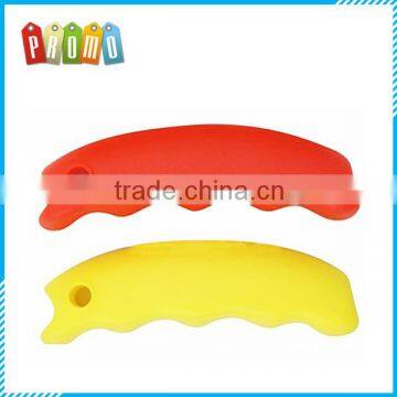 Promotional colorful Printed Supermarket silicone Shopping bag handle